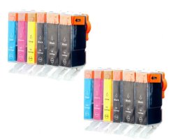 Canon PGI-520 BK, CLI-521 BK, C, M, Y - kompatibilní balení, 12 ks