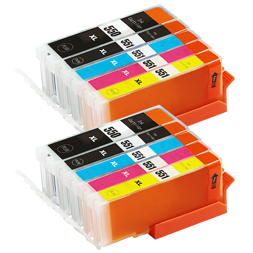 Canon PGI-550 PGBK XL, CLI-551 BK, C, M, Y XL - kompatibilní balení, 2x sada, 10 ks