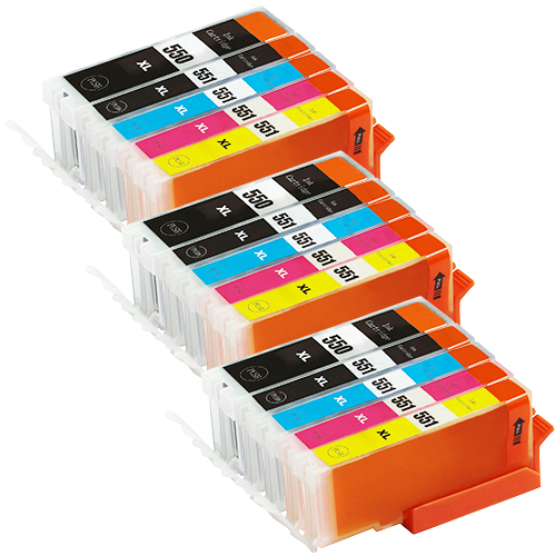 Canon PGI-550 PGBK XL, CLI-551 BK, C, M, Y XL - kompatibilní balení, 3x sada, 15 ks
