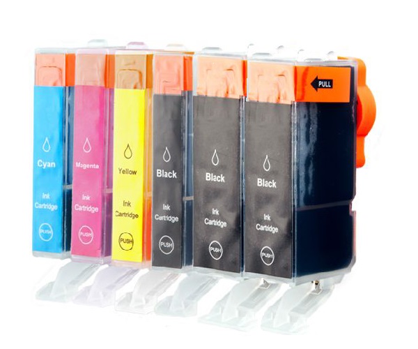 Canon PGI-525 PGBK, CLI-526 BK, C, M, Y - kompatibilní cartridge, 6 ks
